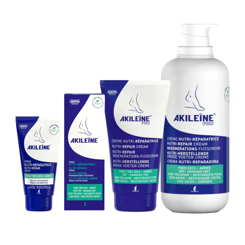 Crème nutri-réparatrice Pieds Secs - 4 contenances - Akileine