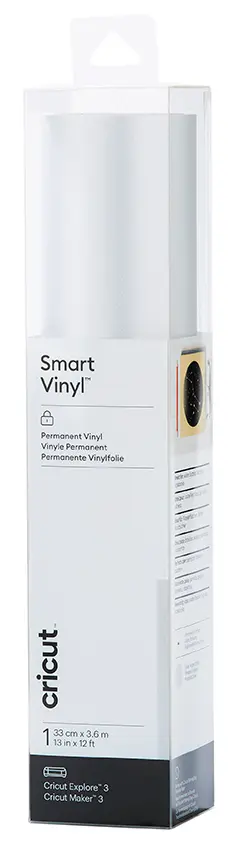 CRICUT- SMART VINYLE PERMANENT 33X366CM 1 FEUILLE ARGENTÉ