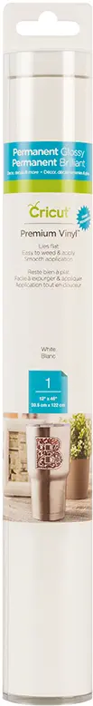CRICUT - VINYLE PREMIUM PERMANENT BLANC BRILLANT 30,5x122 CM