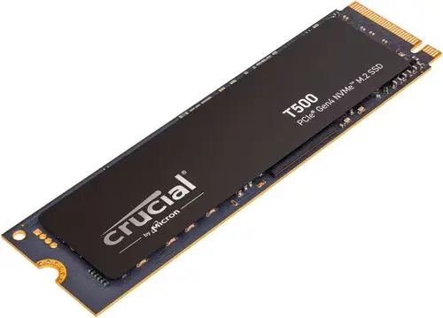 Crucial T500 1TB NVMe SSD – PCIe Gen4 x4, 7,400 MB/s, 3D TLC