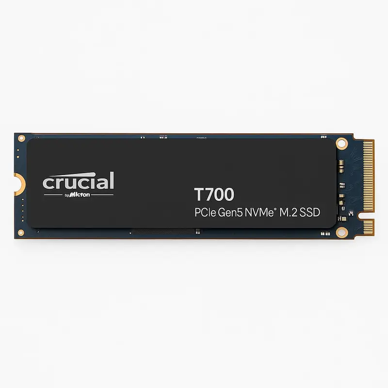 Crucial T700 4TB Gen5 NVMe SSD – PCIe 5.0, Heatsink, 12,400MB/s