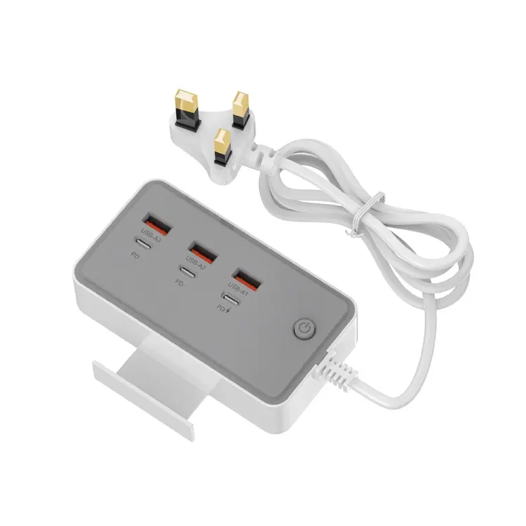 CY-PC02 35W 6-Port Multifunctional Desktop Charger with Holder(US Plug)
