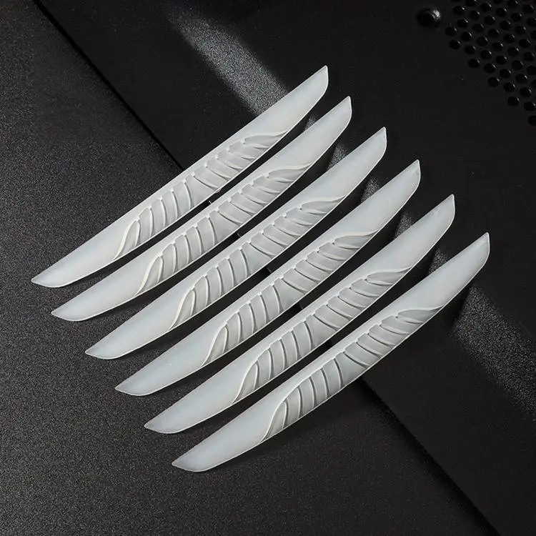 D-39 6pcs / Set Car Rearview Mirror & Door Edge Anti-Collision Strip Anti-Scratch Door Decor Sticker(Transparent)