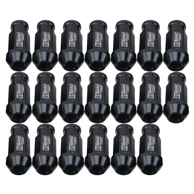 D1SPEC 20pcs /Set M12 X 1.5 Racing Wheel Nut(Black)