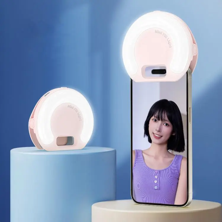 D7 Rechargeable Mini Clip‑on Selfie Fill Light(Pink)