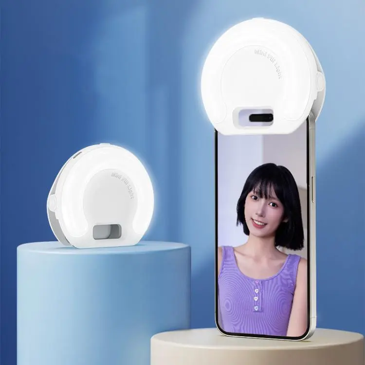 D7 Rechargeable Mini Clip‑on Selfie Fill Light(White)