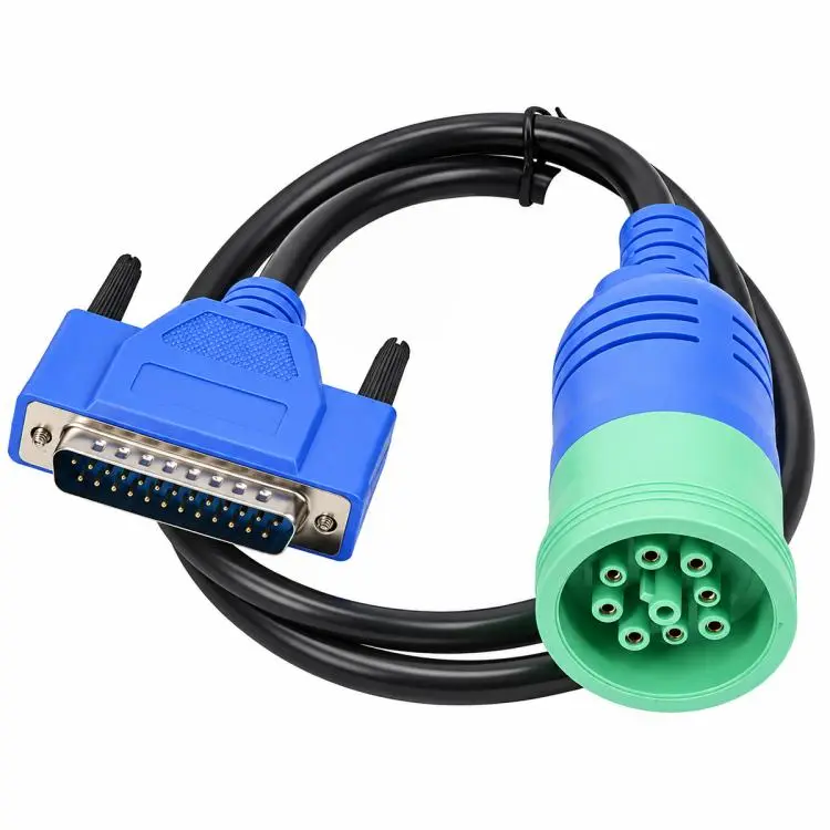 DB25 Pin Male to 9 Pin Cable Adapter for CNH EST DPA5 V8.6 Diagnostic Scanner, Type