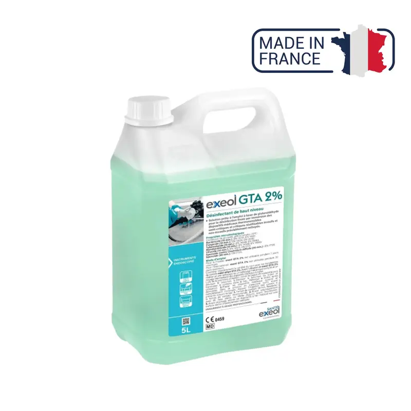 Désinfectant de haut niveau - GTA 2% - Bidon 5 L - Sodel
