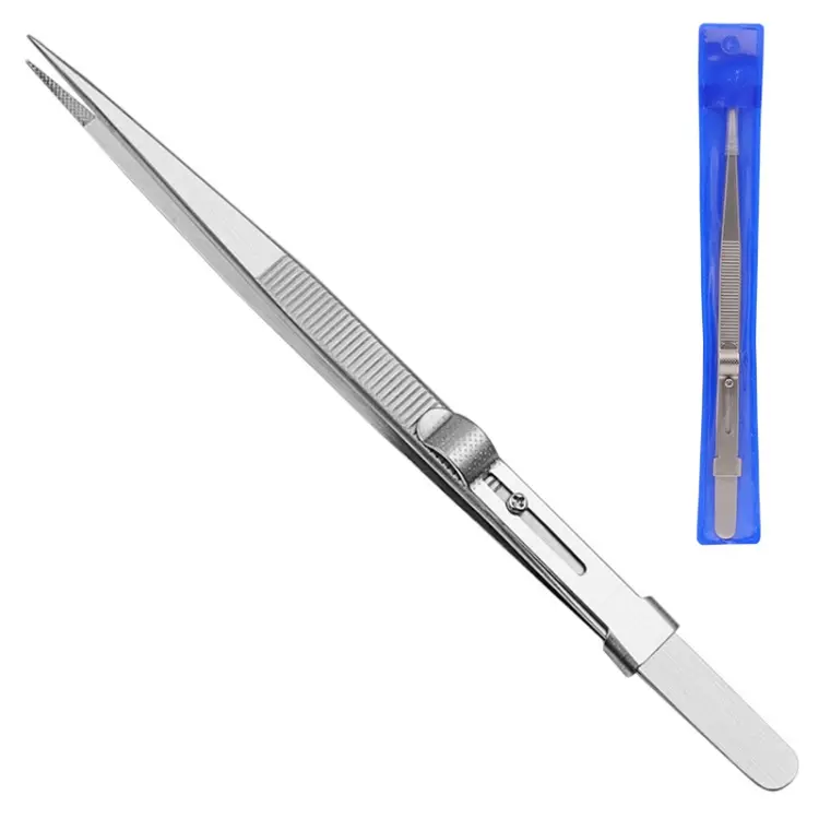 Diamond Jewellery Tweezers With Slotted Stainless Steel Tweezers ,Spec