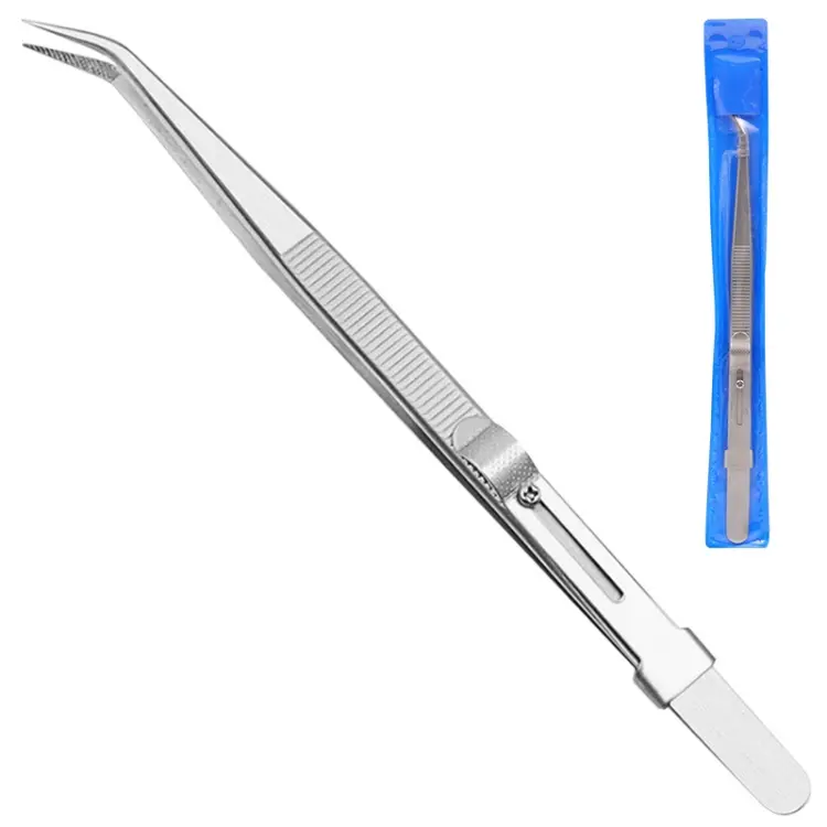 Diamond Jewellery Tweezers With Slotted Stainless Steel Tweezers ,Spec