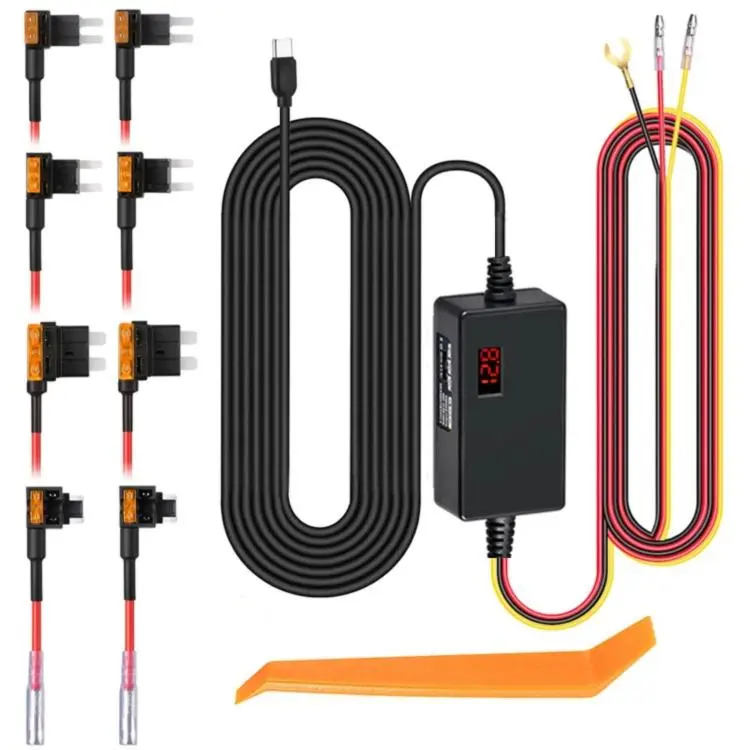 Digital Display Type-C 12V/24V to 5V 3A 3-Wire Adjustable Hardwire Kit for Car Chargers, Specification