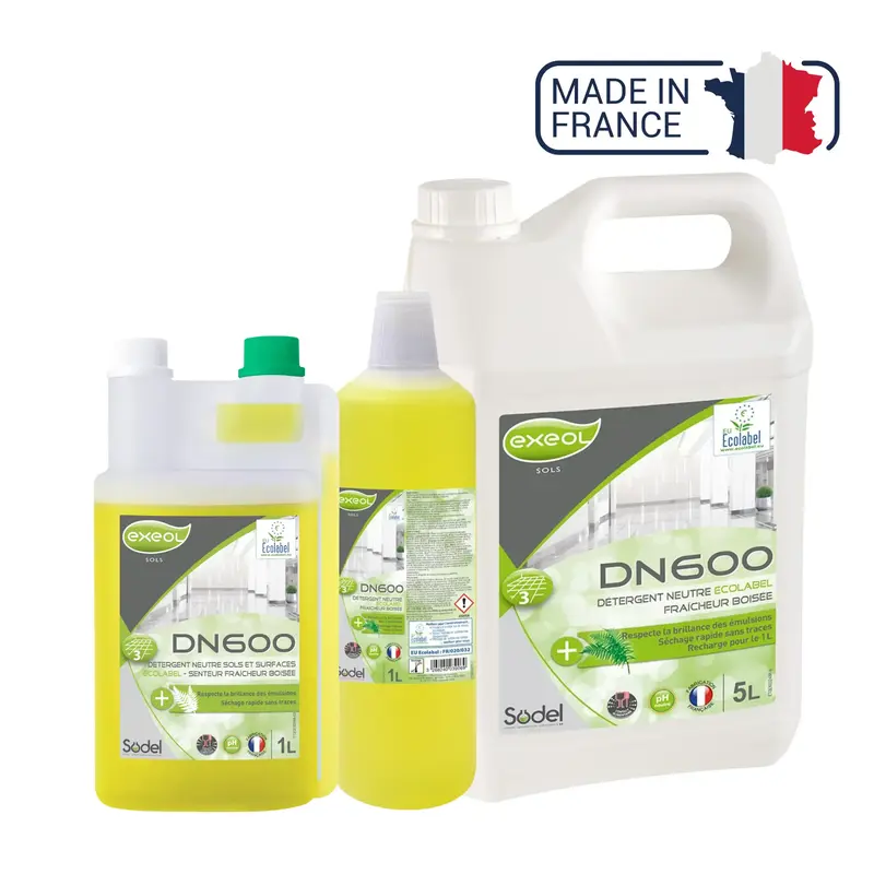 DN600 - Détergent neutre Ecolabel parfum fraîcheur boisée - Sodel