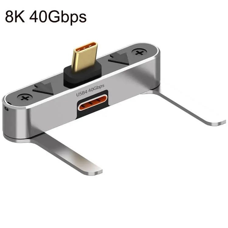 DOONJIEY 8K 40Gbps USB4 Type-C Full Function Holder Adapter(Grey)