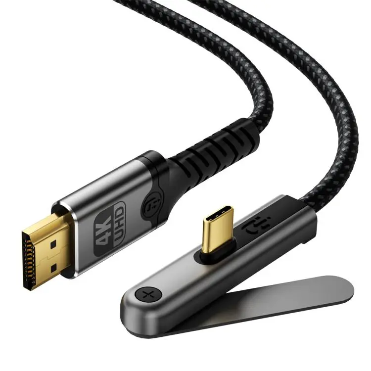 DOONJIEY DJMS09 Type-C to HDTV 4K 30Hz Ultra HD Video Cable with Phone Holder, Length