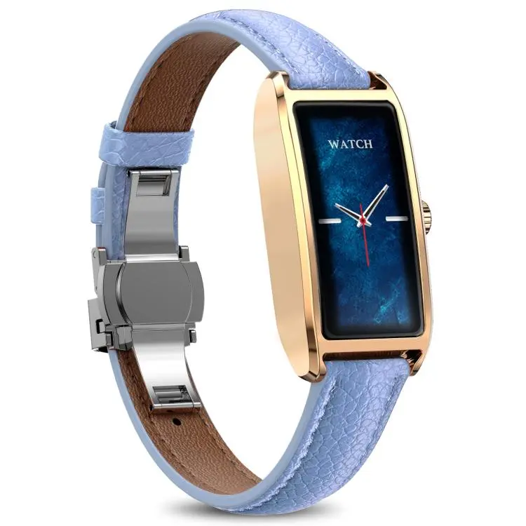 Dora T 1.13 inch AMOLED Screen IP68 Waterproof Lady Smart Watch, Supports Health Monitoring(Blue Gold)