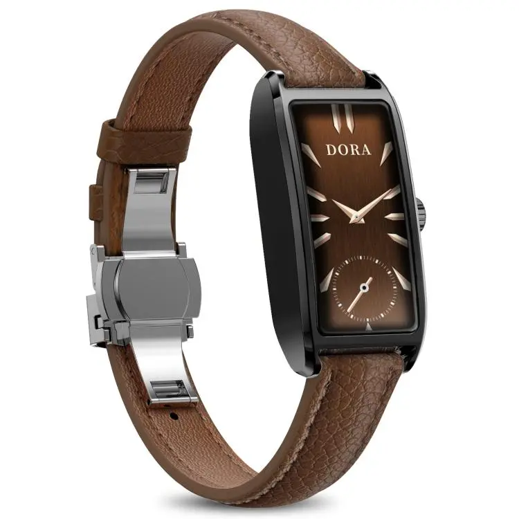 Dora T 1.13 inch AMOLED Screen IP68 Waterproof Lady Smart Watch, Supports Health Monitoring(Dark Brown Black)