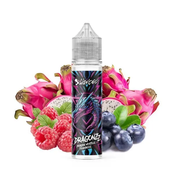 Dragon Myrtille Framboise 50ml Dragonzz - Liquideo - Pitaya Myrtille Framboise 0mg