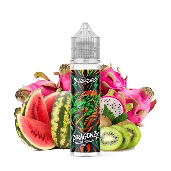 Dragon Pastèque Kiwi 50ml Dragonzz - Liquideo - Pitaya Pastèque Kiwi 0mg