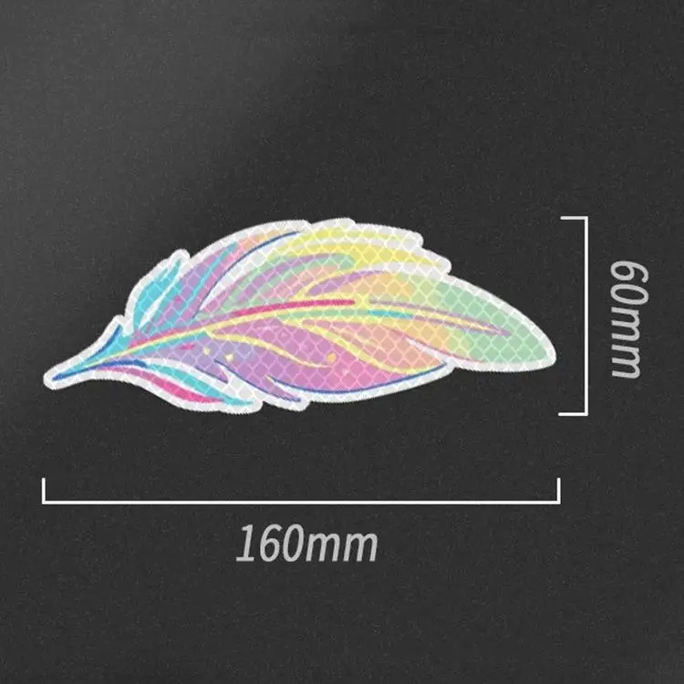 Dreamy Feather Reflective Car Stickers Bumper Scratch Cover Night Warning Decals, Style