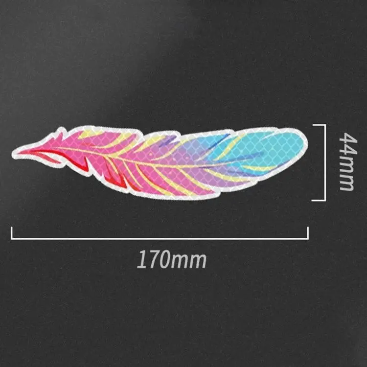 Dreamy Feather Reflective Car Stickers Bumper Scratch Cover Night Warning Decals, Style
