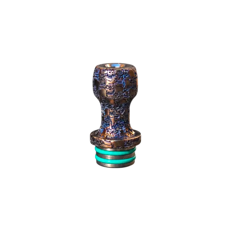 Drip Tip 510 FORMA NOVA - BLUE & BRONZE BART SKULLS #13