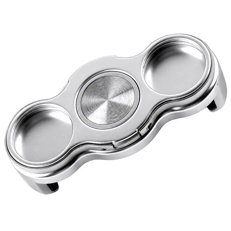 Dual 3-Finger Grip Clip Rotating Foldable Metal Phone Holder(Silver)