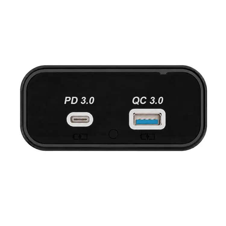 Dual Ports Car Modification Fast Charging QC3.0+PD3.0 Car Charger(Black with Black Border)