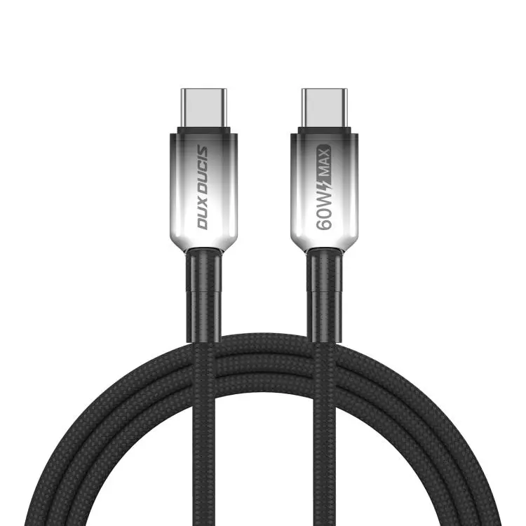 DUX DUCIS WLCM Series 60W Type-C to Type-C Transparent Gradient Braided Data Cable, Length