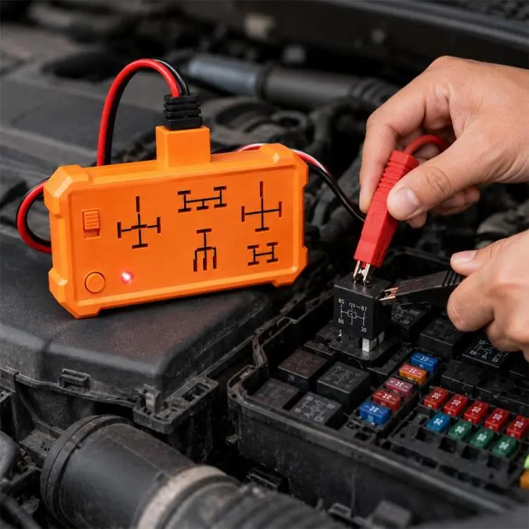 DW950 12V/24V Universal Automotive Relay Tester(Orange)