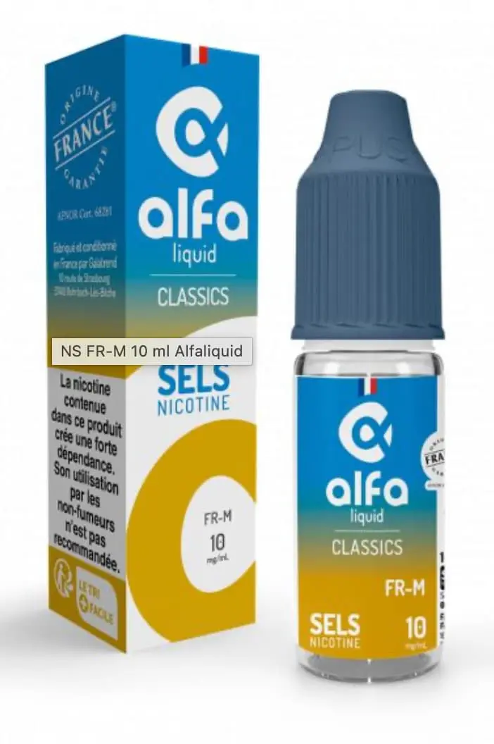E-liquide FR-M sels de nicotine Alfaliquid – tabac blond menthol – 10 mL