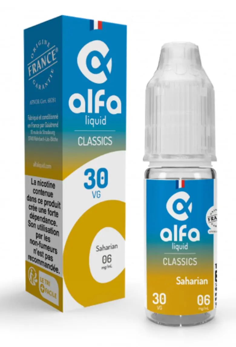 E-liquide Saharian Alfaliquid – tabac blond vanille chocolat – 10 mL