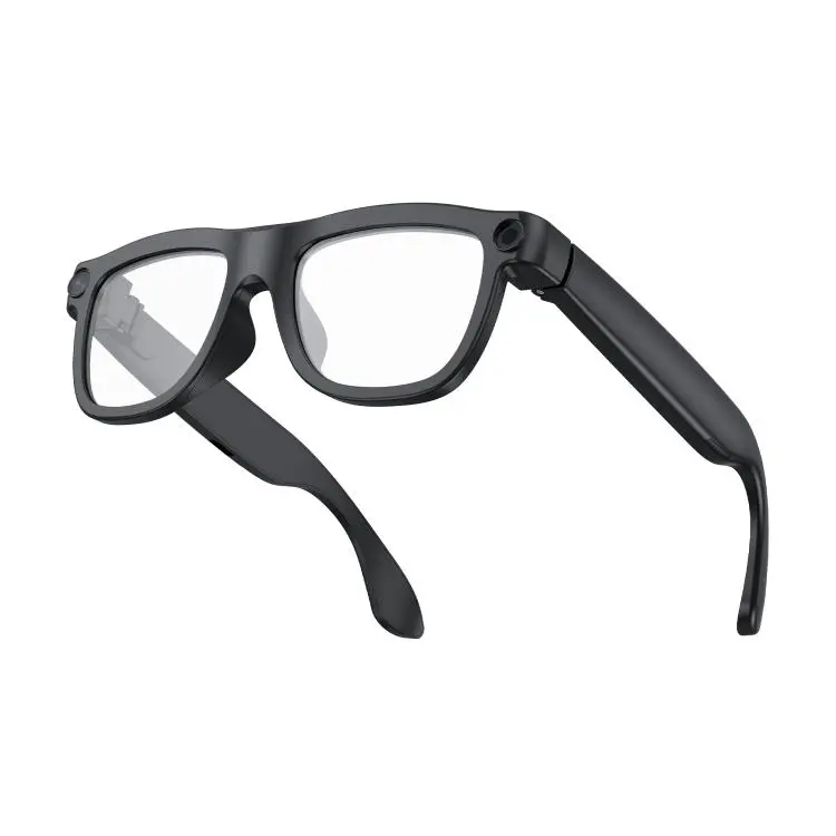 E09C Photochromic Lenses Smart AI Glasses with 8MP HD Camera, BT Call, Video Recording, WiFi Transmission, Al Smart Voice Assistant(Black)