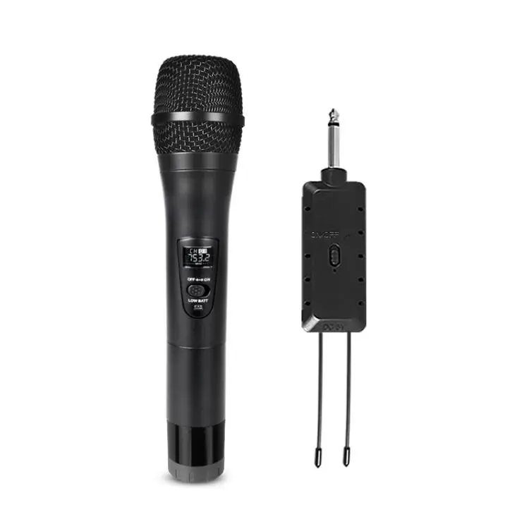 E8 2 in 1 VHF Wireless Noise Reduction Handheld Microphone(Black)