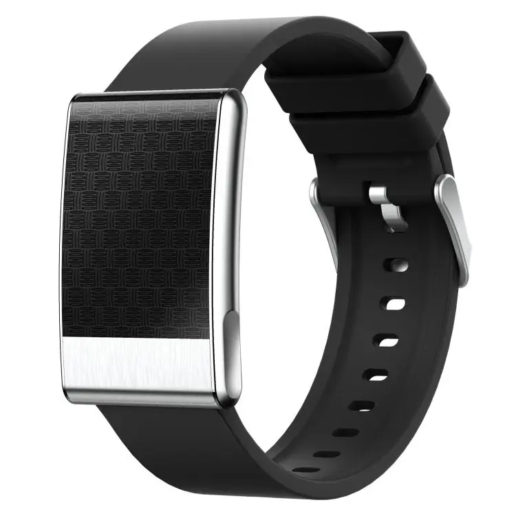E900 Screenless BT Smart Bracelet Silicone Strap, Support ECG Heart Health Analysis / Health Monitoring(Black)