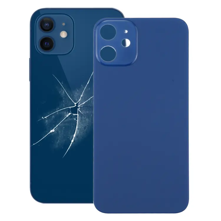 Easy Replacement Big Camera Hole Back Battery Cover for iPhone 12(Blue)