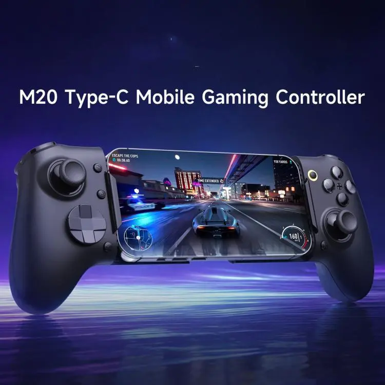 EasySMX M20 USB-C Mobile Gaming Controller with Hall Effect Sticks RoSync Rotating ABXY Layout 1000Hz Polling Rate(Black)