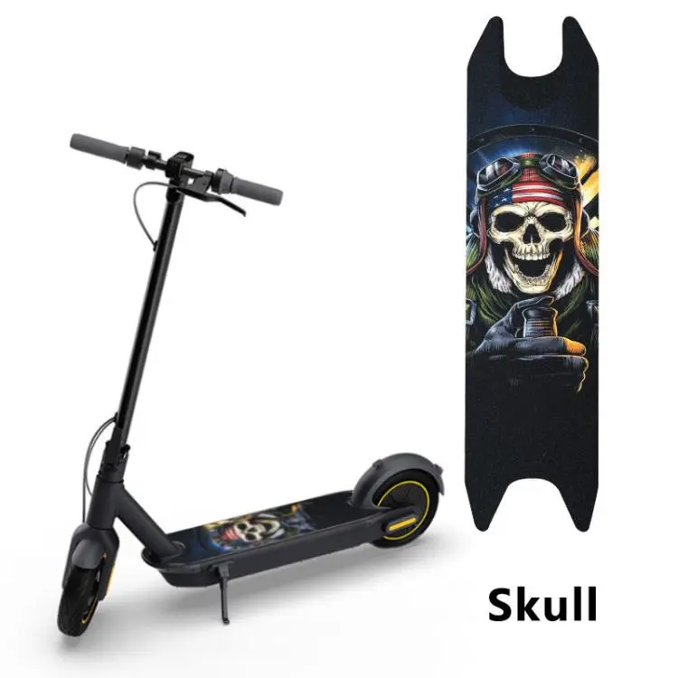 Electric Scooter Pedal Anti-slip Decorative Sticker for Ninebot MAX G30 / G30D(Skull)