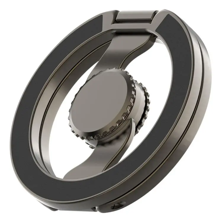 Electroplated Version Fully Foldable Fingertip Gyroscope Magnetic Phone Holder(Tarnish Color)