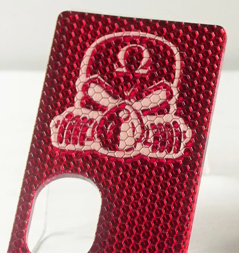 Engraved SvF V4 Mod Panel - Red SvF Central Head - Porte gravée
