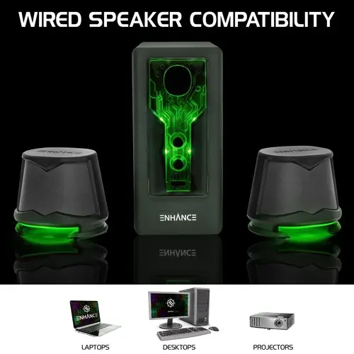 ENHANCE 2.1 Gaming Speakers with Subwoofer LED
