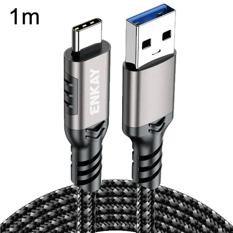 ENKAY ENK-CB189 USB 3.2 A to Type-C 60W Fast Charging Cable 10Gbps Super Speed Data Transfer, Length