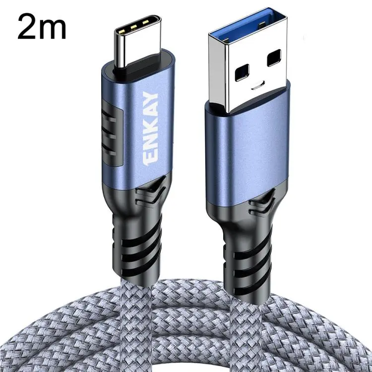 ENKAY ENK-CB189 USB 3.2 A to Type-C 60W Fast Charging Cable 10Gbps Super Speed Data Transfer, Length