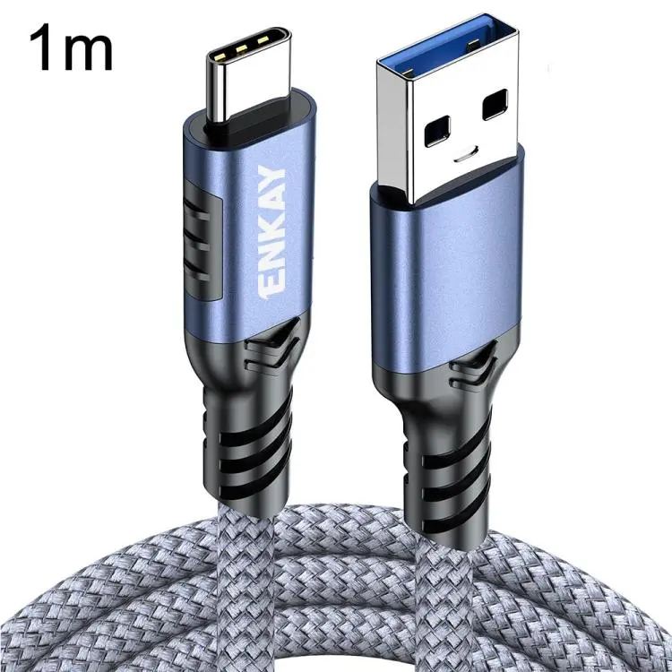 ENKAY ENK-CB189 USB 3.2 A to Type-C 60W Fast Charging Cable 10Gbps Super Speed Data Transfer, Length