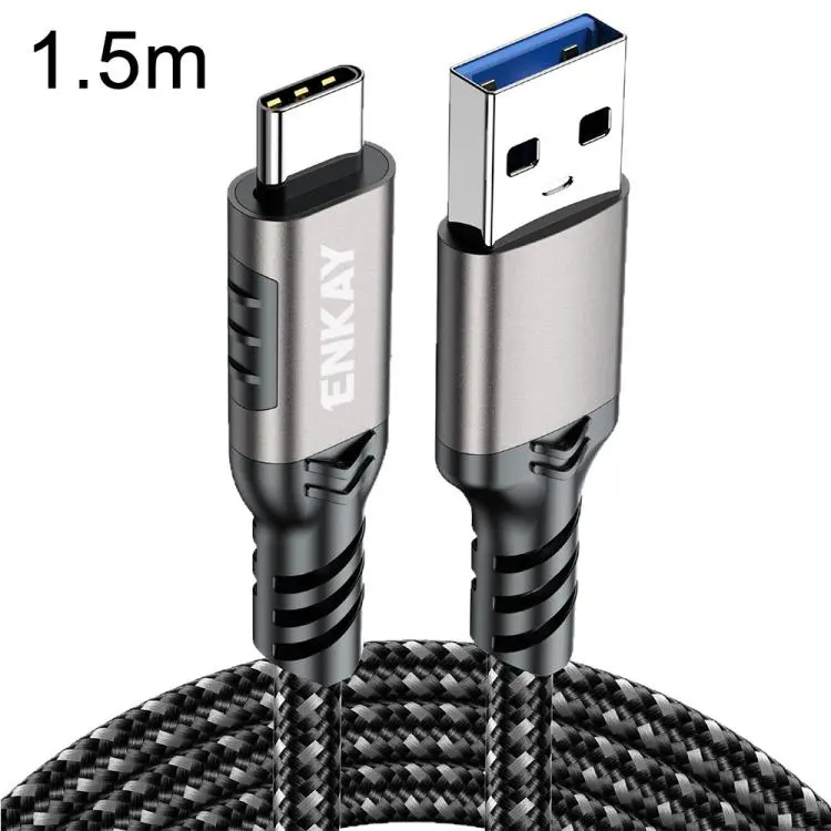 ENKAY ENK-CB189 USB 3.2 A to Type-C 60W Fast Charging Cable 10Gbps Super Speed Data Transfer, Length