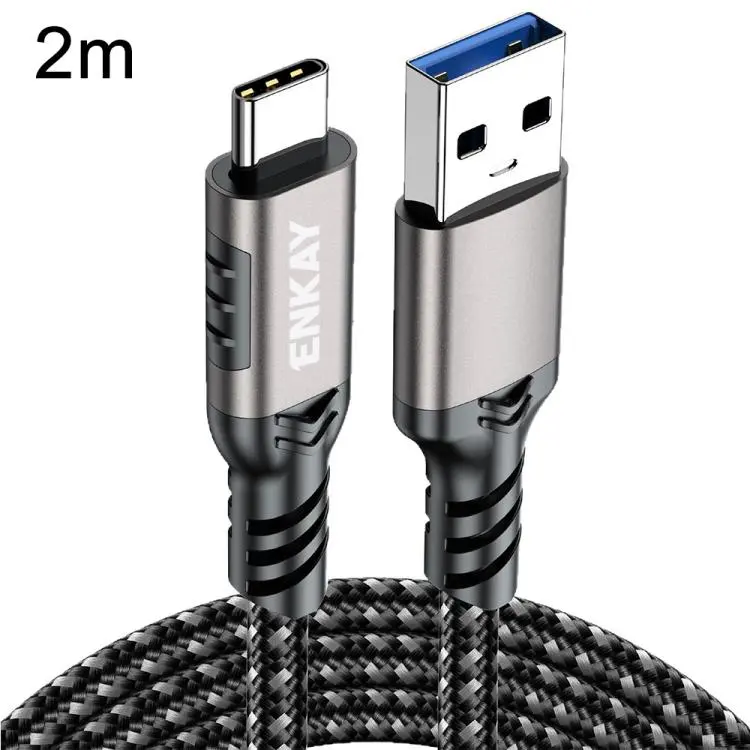 ENKAY ENK-CB189 USB 3.2 A to Type-C 60W Fast Charging Cable 10Gbps Super Speed Data Transfer, Length