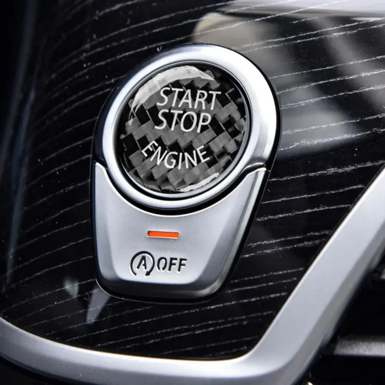Epoxy Resin Engine Start Key Push Button Sticker For BMW F/E Chassis(Black)