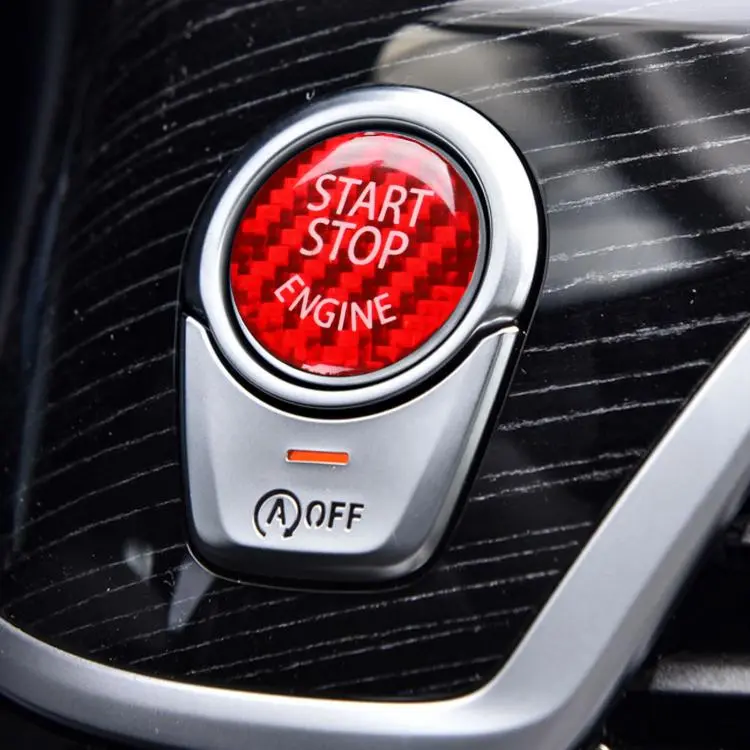 Epoxy Resin Engine Start Key Push Button Sticker For BMW F/E Chassis(Red)