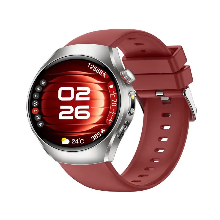 ET460 1.47 inch Color Screen BT Calling Smart Watch Silicone Strap, Support Health Monitoring / ECG(Red)