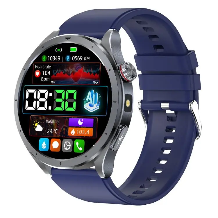 ET472 1.53 inch Color Screen BT Smart Watch Silicone Strap, Support AI-GPT Intelligent Question and Answer(Blue)