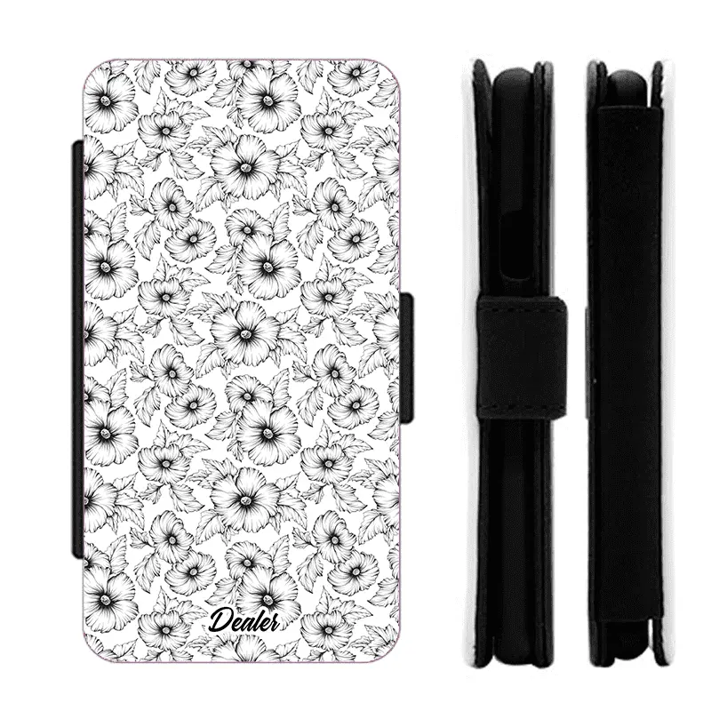 Etui Old white flower